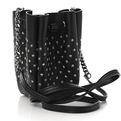 Saint Laurent Calfskin Star Studded Small Emmanuelle Bucket Bag Black 2 of 8