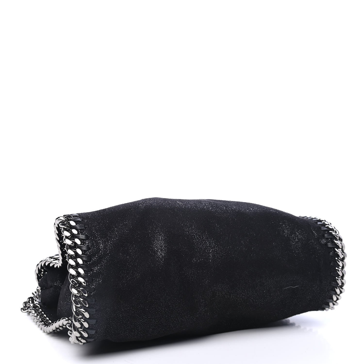 Stella McCartney Shaggy Deer Mini Falabella Fold Over Tote Black 3 of 4