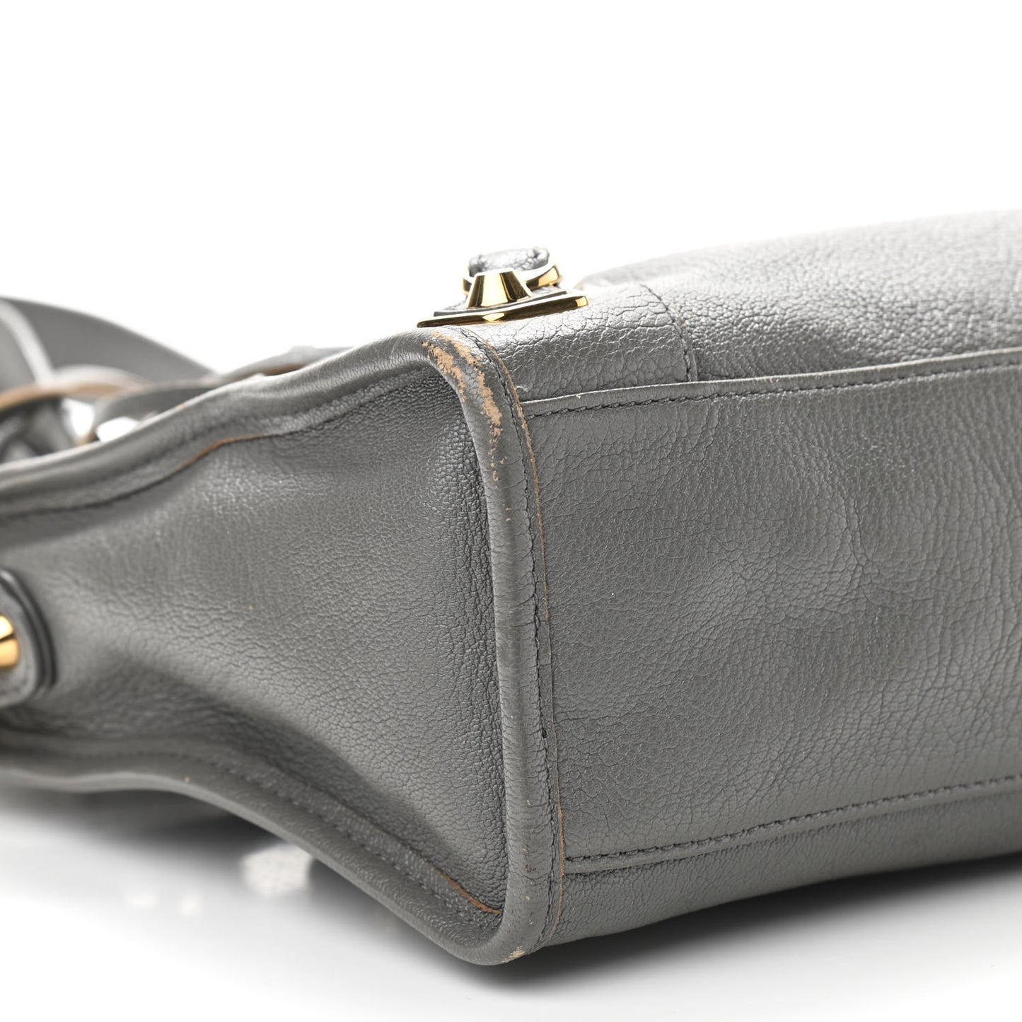 Chevre Gold Metallic Edge Hardware S City Gris Acier