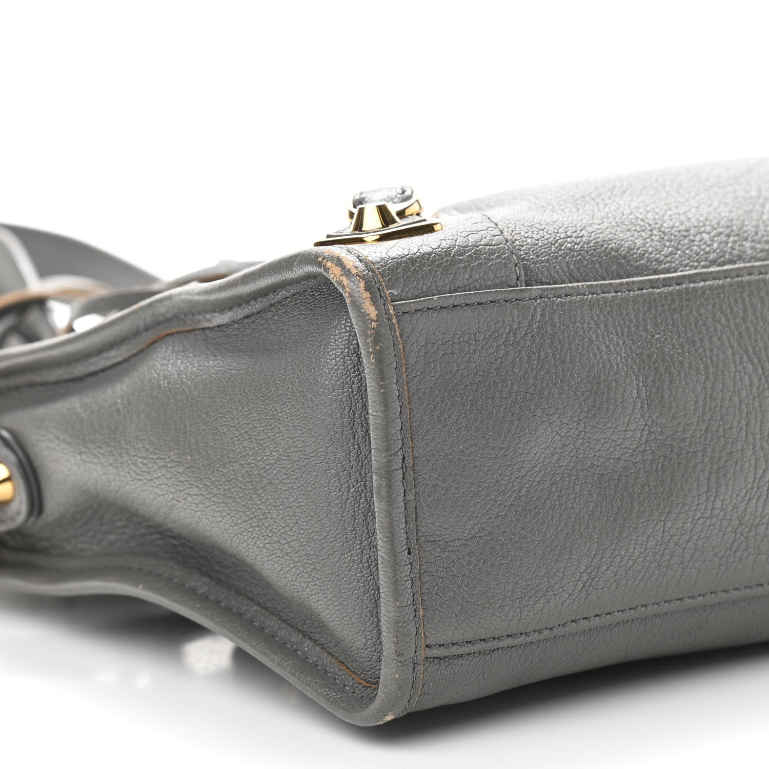 Balenciaga Chevre Gold Metallic Edge Hardware S City Gris Acier 10 of 13