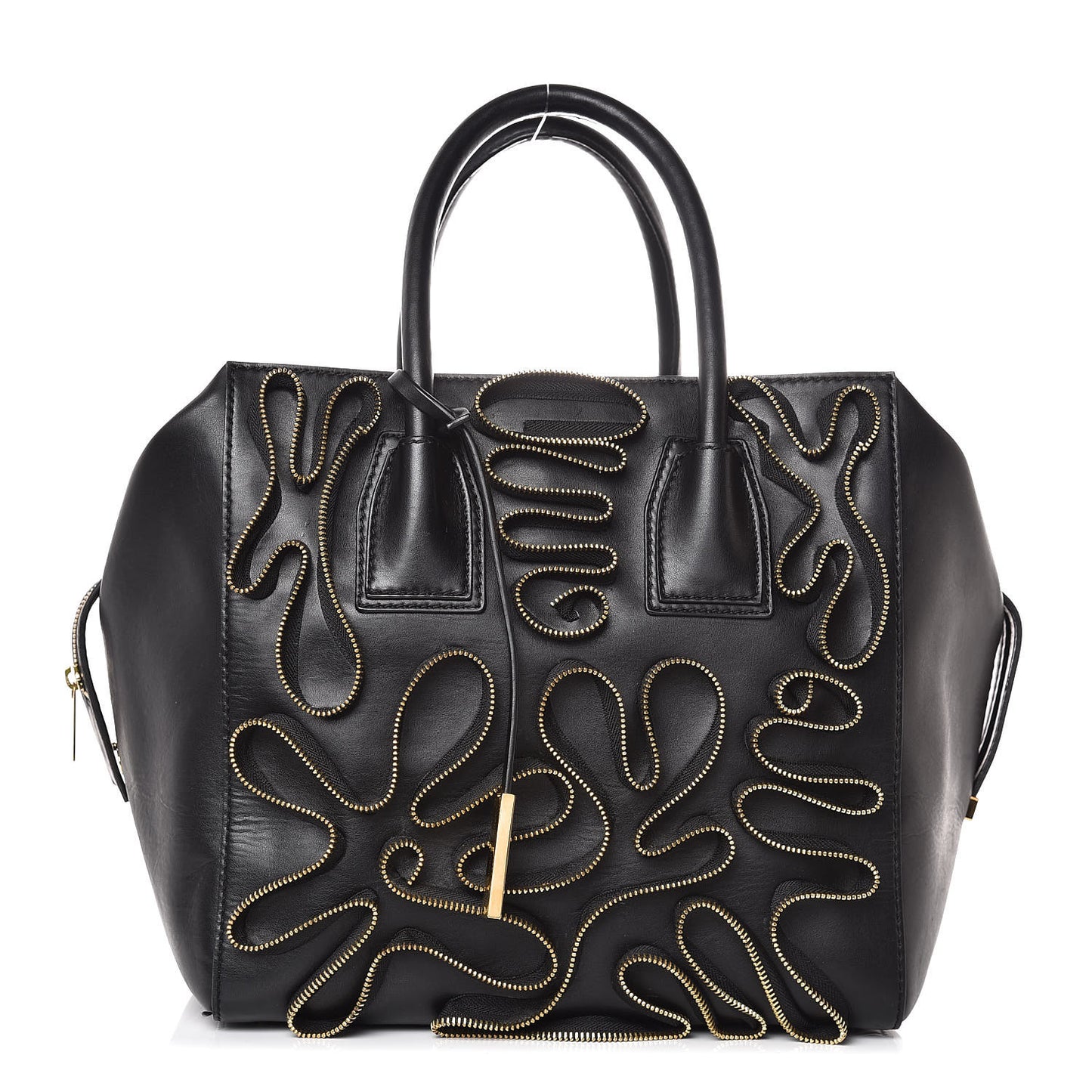 Eco Alter Nappa Cavendish Zipper Tote Black