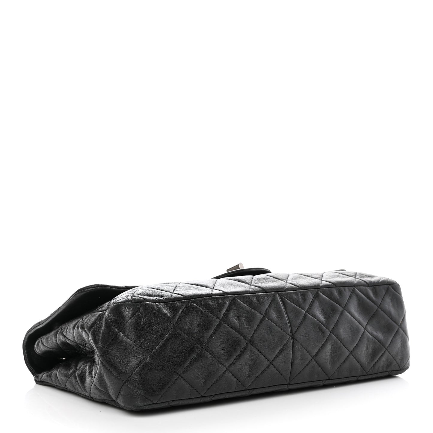 Washed Lambskin Quilted Jumbo Hybrid Reissue Flap Black