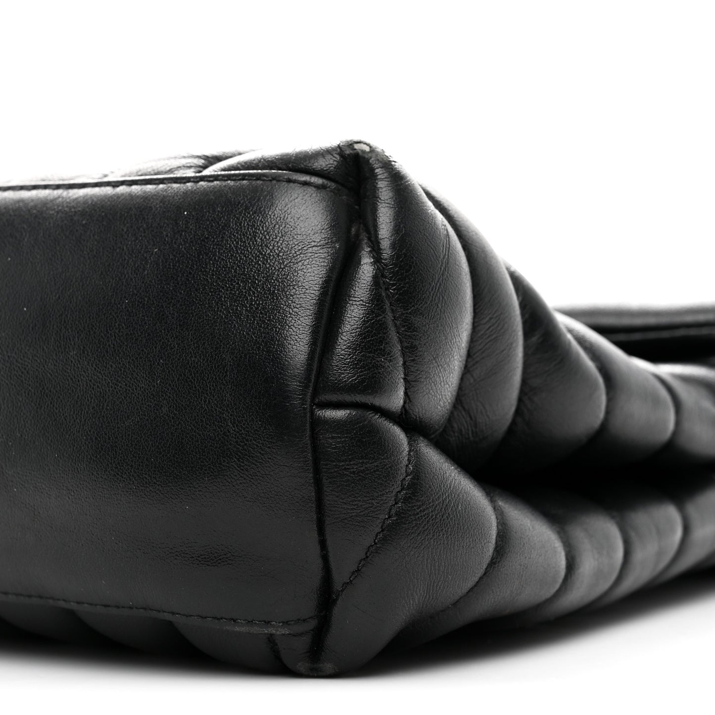 Calfskin Y Quilted Monogram Medium Loulou Chain Satchel Black