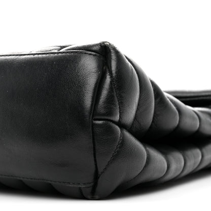 Saint Laurent Calfskin Y Quilted Monogram Medium Loulou Chain Satchel Black 10 of 11