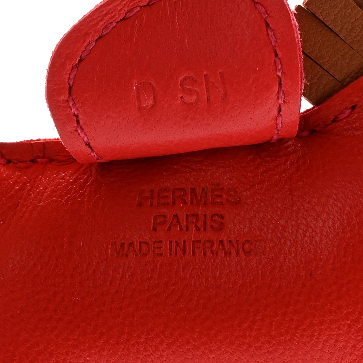 Hermes Milo Lambskin Grigri Rodeo Horse Bag Charm PM Rouge Indien Gold Bougainvillea 3 of 4