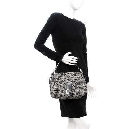 Fendi Zucchino Mama Baguette Navy 2 of 8