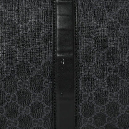 Gucci Soft GG Supreme Monogram Appia Calfskin Web Large Carry On Duffle Bag Black Grey 14 of 23