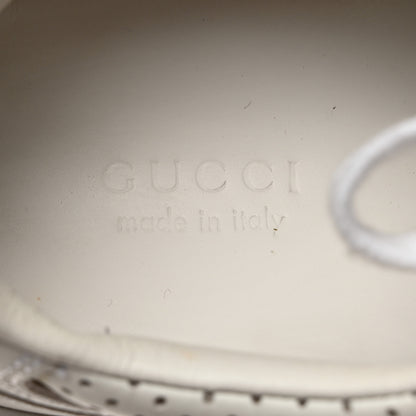 Gucci Calfskin Web Perforated Womens Platform 55mm Sneakers 37 White Bright Splash 6 of 12
