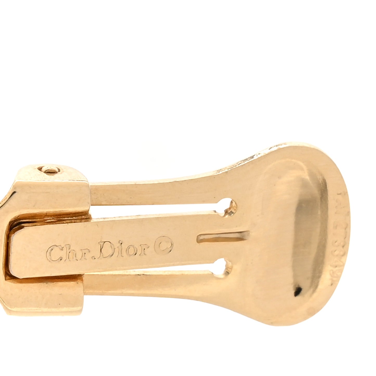 Enamel Chain Link Clip On Earrings Gold Yellow