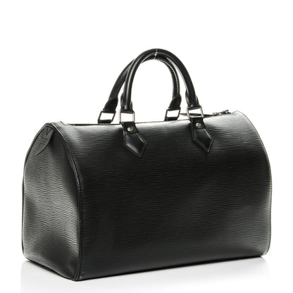 Louis Vuitton Epi Speedy 30 Black 3 of 10