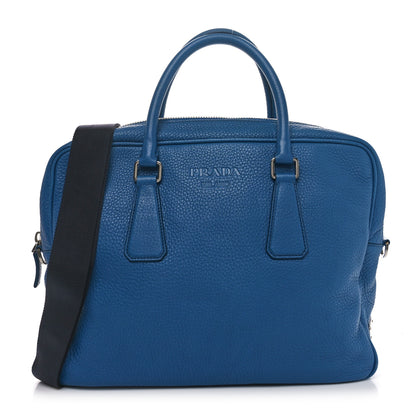 Prada Vitello Daino Briefcase Cobalto 1 of 9