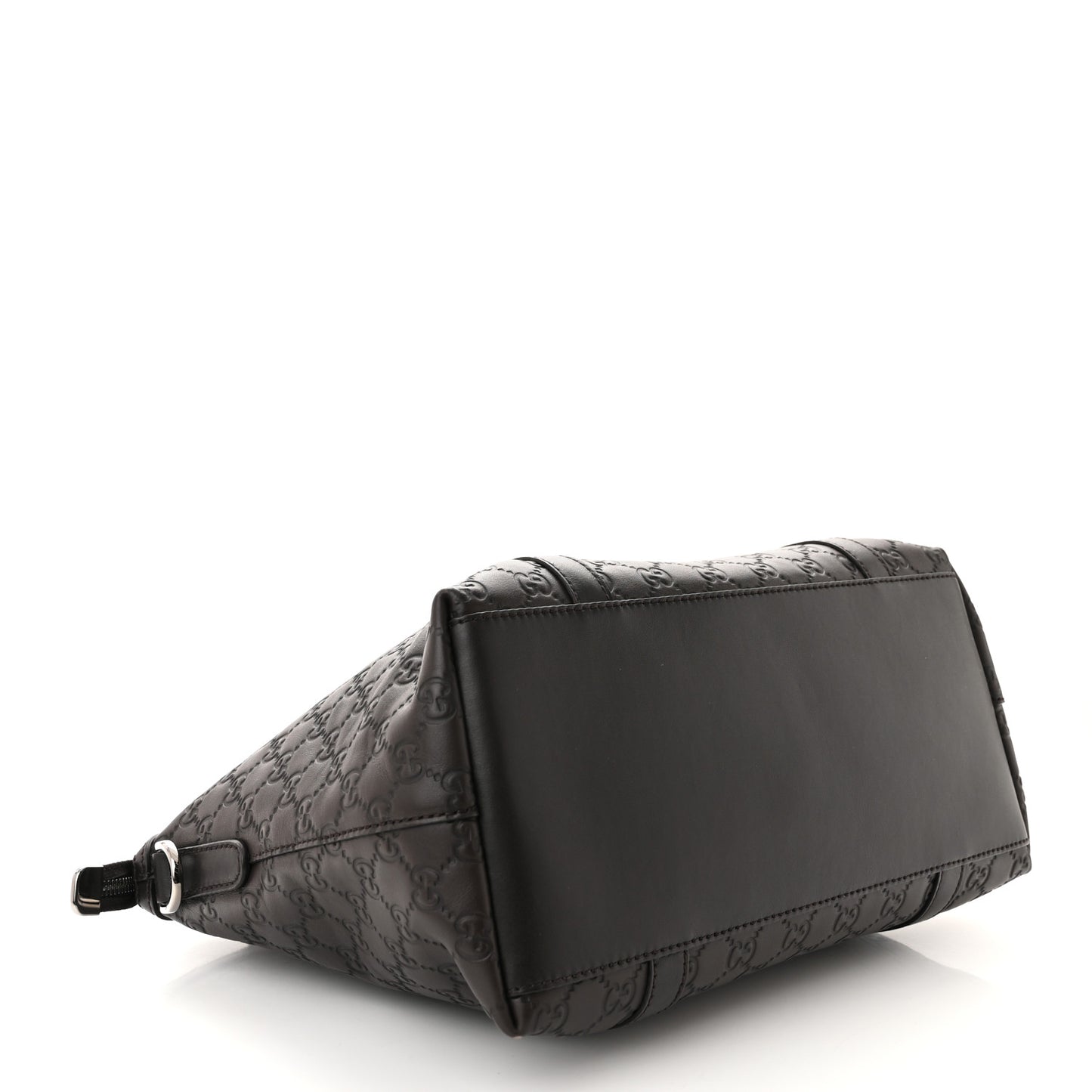 Guccissima Medium GG Charm Dome Satchel Dark Brown