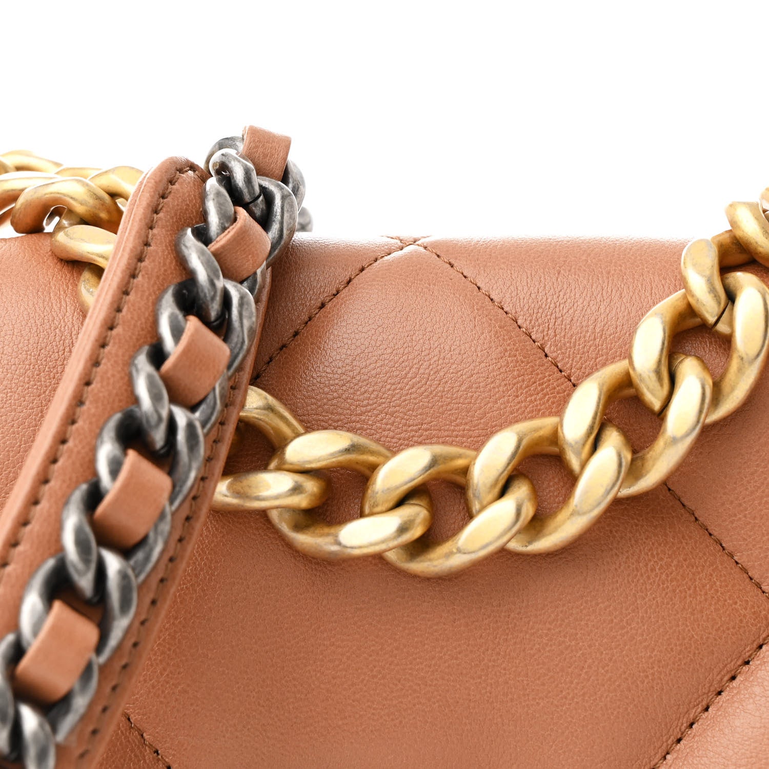 Chanel Lambskin Quilted Medium Chanel 19 Flap Brown 8 of 10
