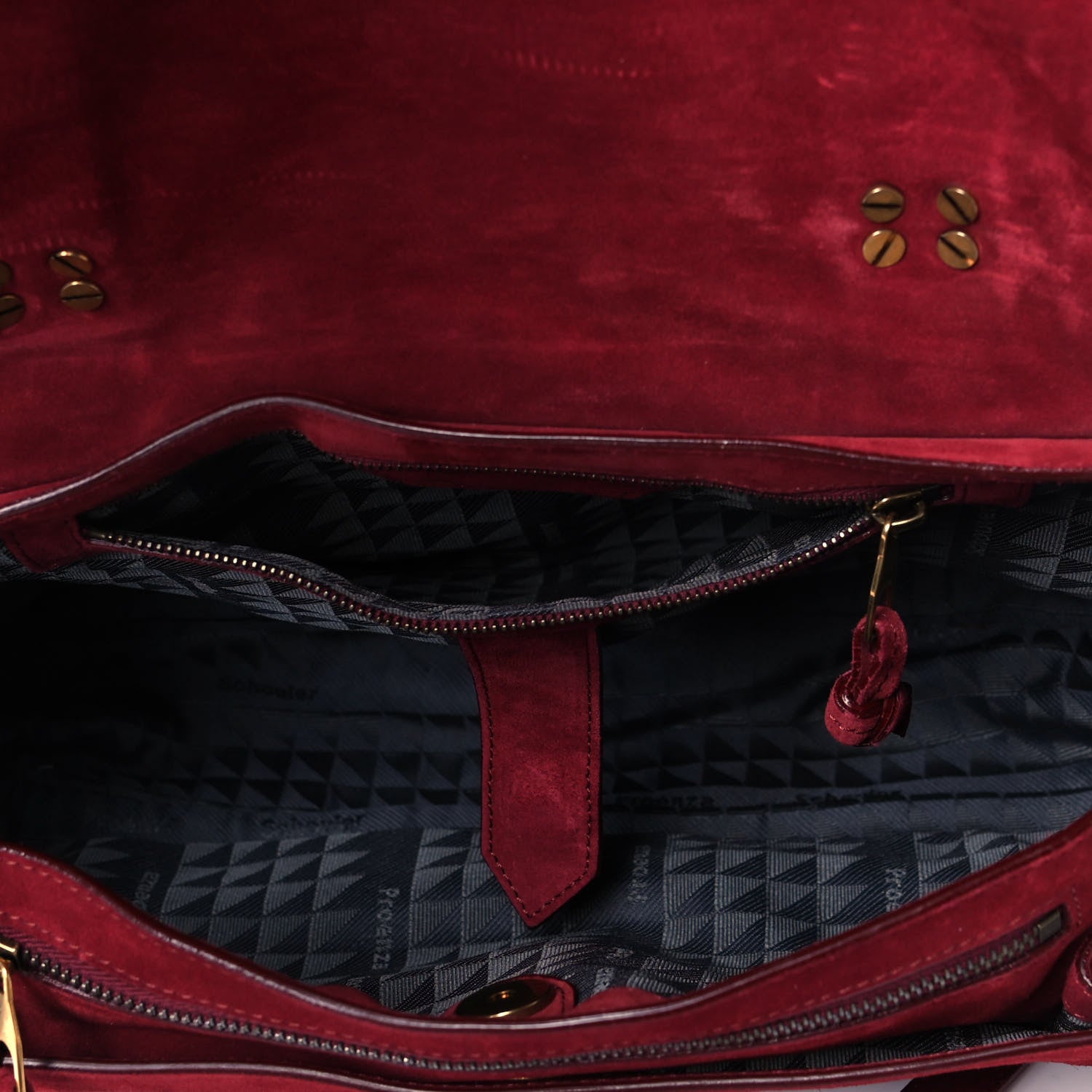 Proenza Schouler Suede Fringe Medium PS1 Satchel Red 5 of 7