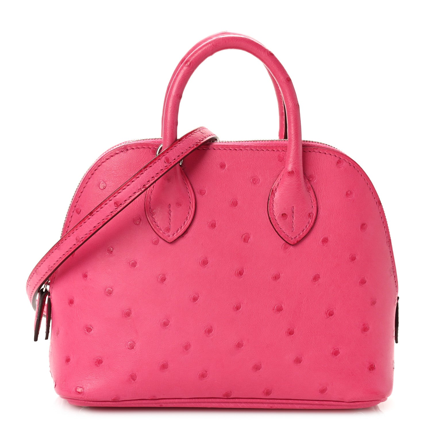 Hermes Ostrich Bolide Mini 1923 Rose Tyrien 1 of 9