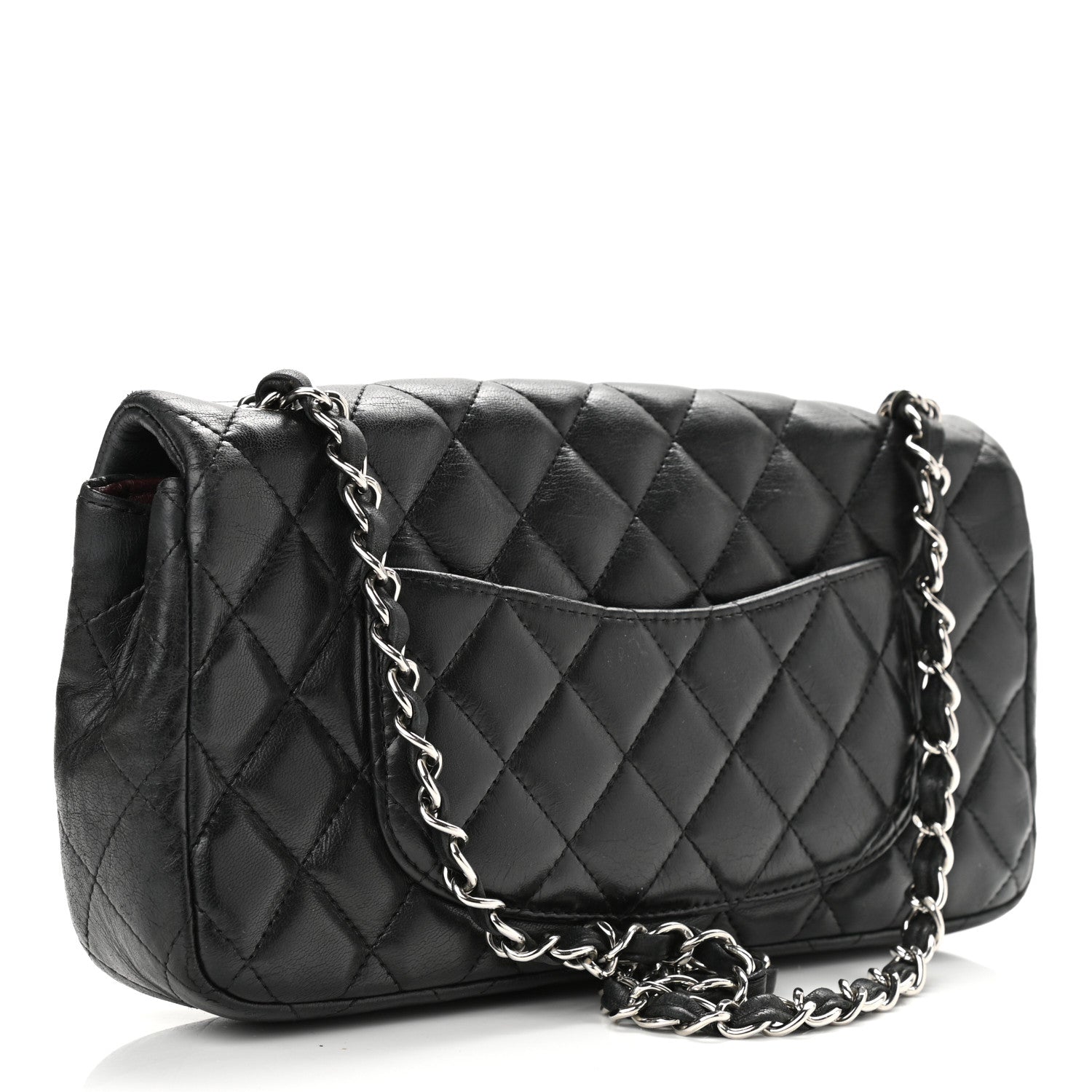 Chanel Lambskin Quilted East West Flap Black 3 of 16