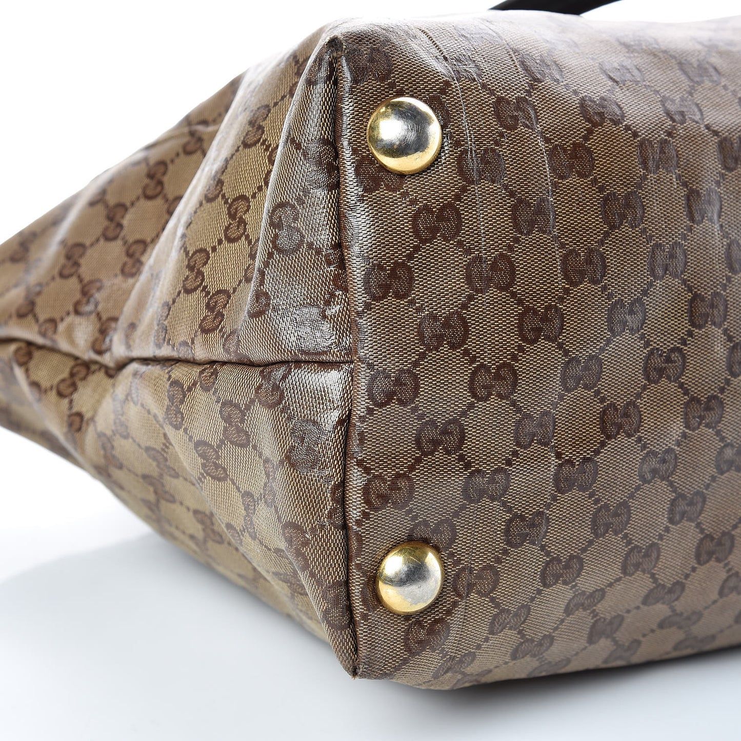 Crystal Monogram Small Babouska Tote Dark Brown