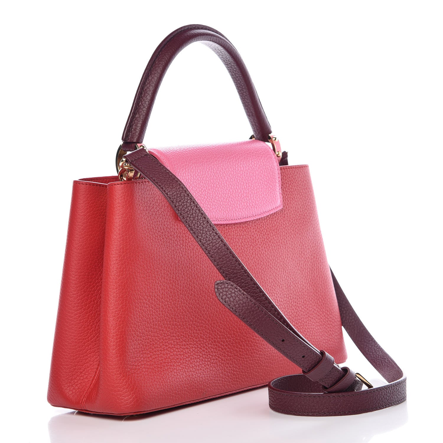 Louis Vuitton Taurillon Multicolor Capucines PM Rouge Carmine 3 of 8