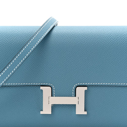 Hermes Epsom Constance Wallet To Go New Blue Jean 8 of 11
