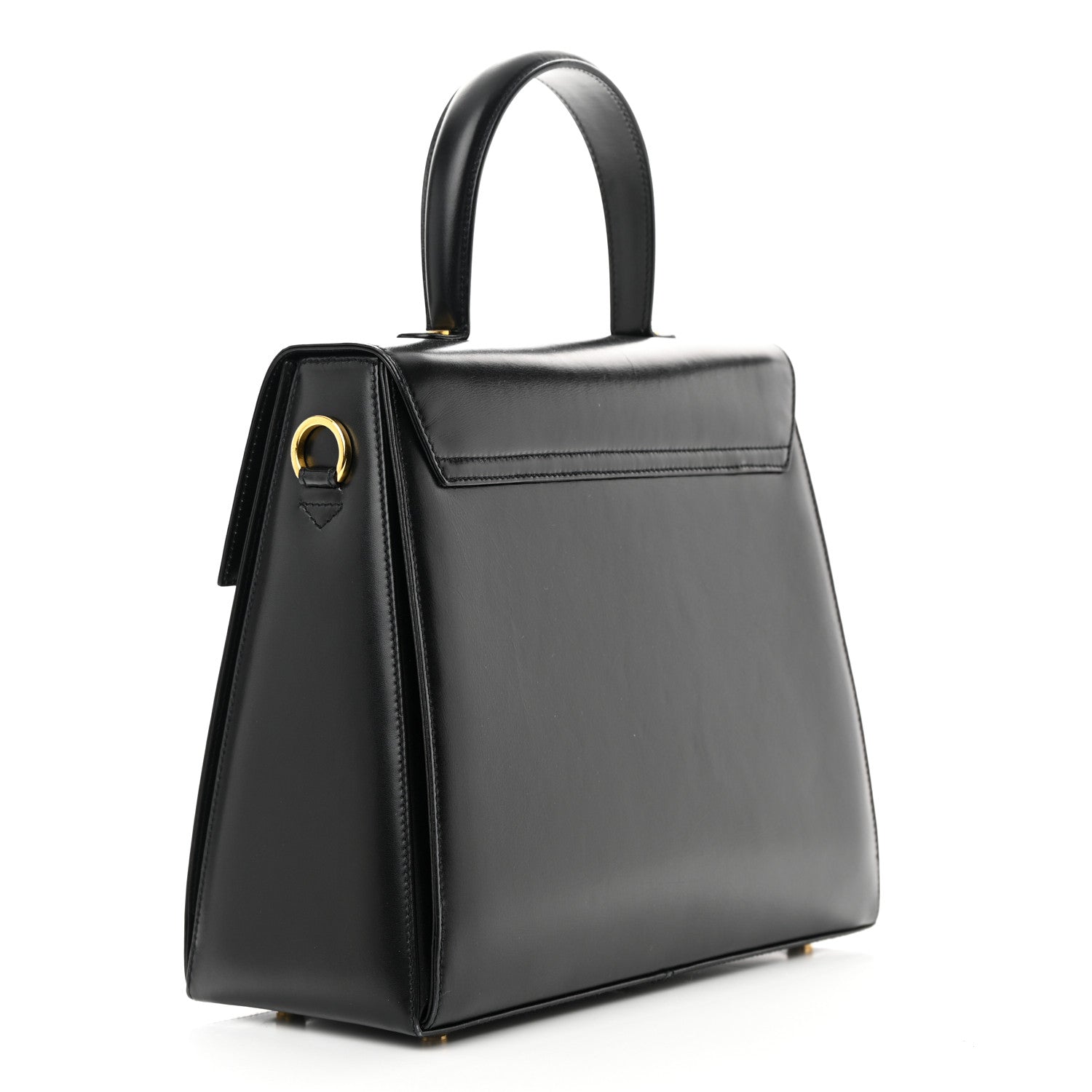 Salvatore Ferragamo Brushed Off Calfskin Iconic Large Top Handle Bag Black 3 of 17