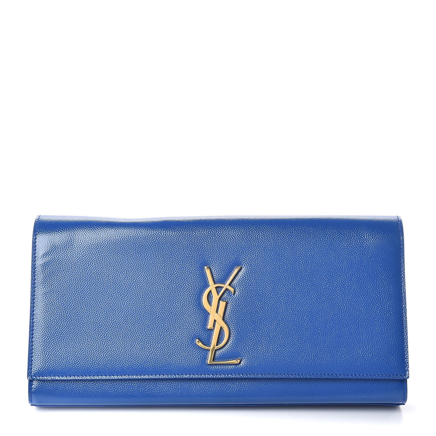 Patent Grain De Poudre Classic Monogram Cassandre Clutch Blue