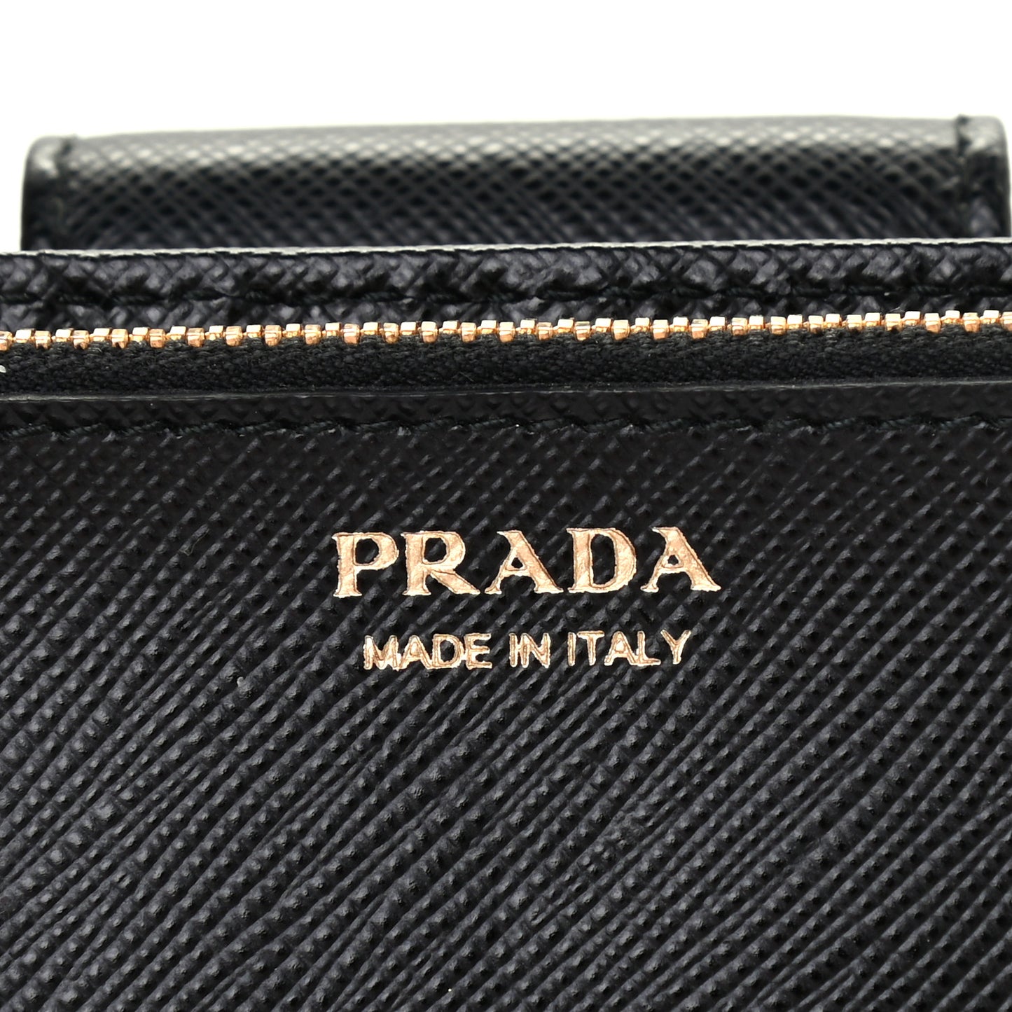 Saffiano Metal Tab Wallet Black