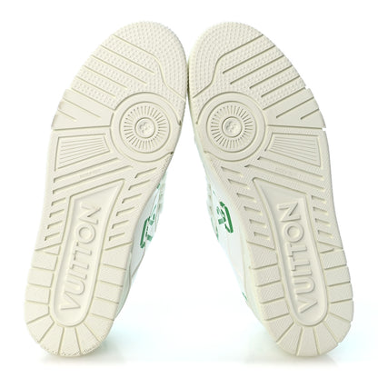 Louis Vuitton Mens LV Trainer Upcycling Sneakers 8.5 White Green 6 of 10