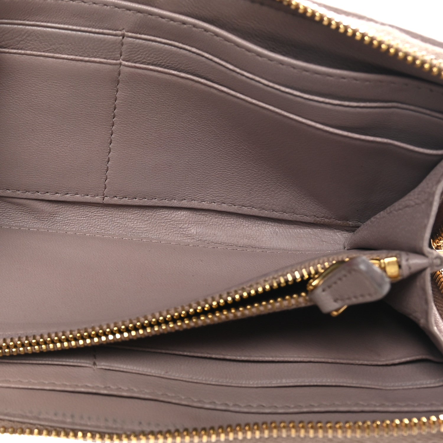 Miu Miu Nappa Matelasse Zip Around Wallet Pomice 5 of 7