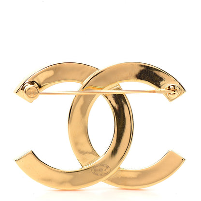 Chanel Metal Paris Button CC Large Brooch Gold 2 of 4