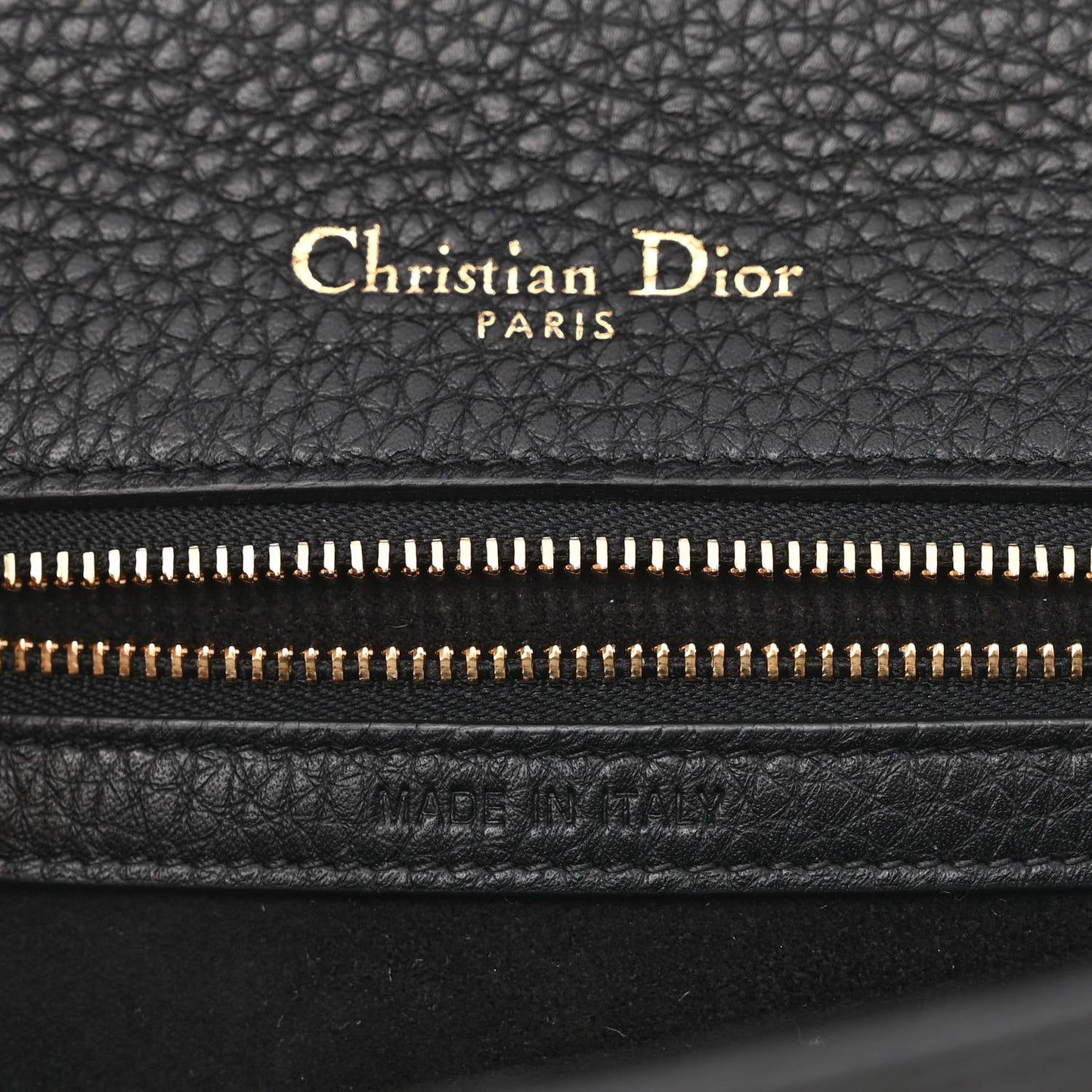 Grained Calfskin Medium Diorama Flap Bag Black
