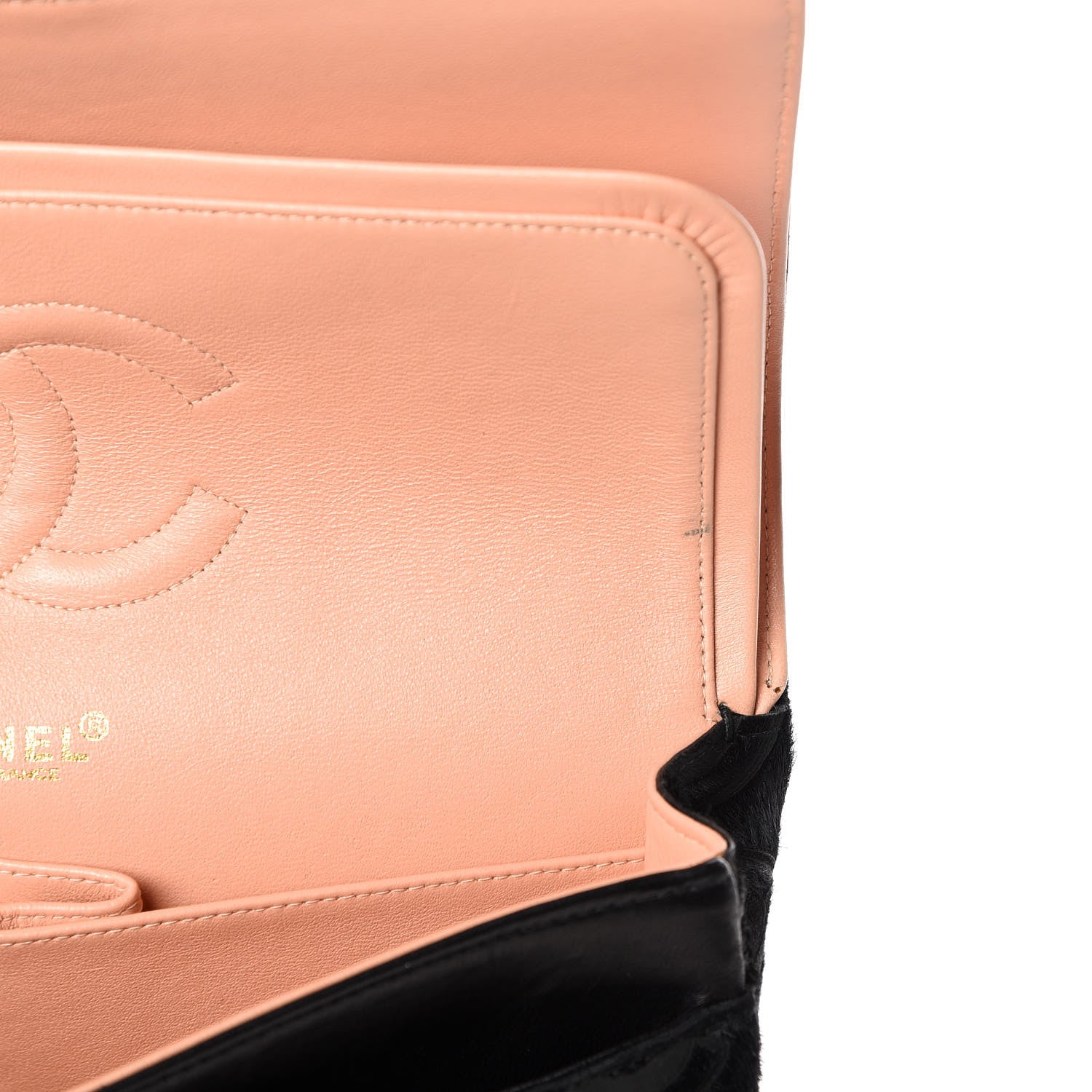 Chanel Pony Hair Medium CocoDouble Flap Black Rose 10 of 13