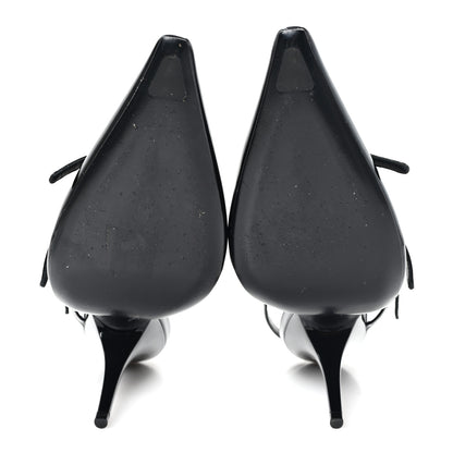 Miu Miu Vernice Buckle Slingback Pumps 38 Black 6 of 8