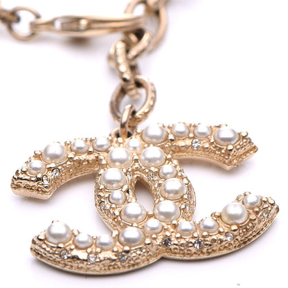 Chanel Pearl Crystal CC Bracelet Gold 3 of 5
