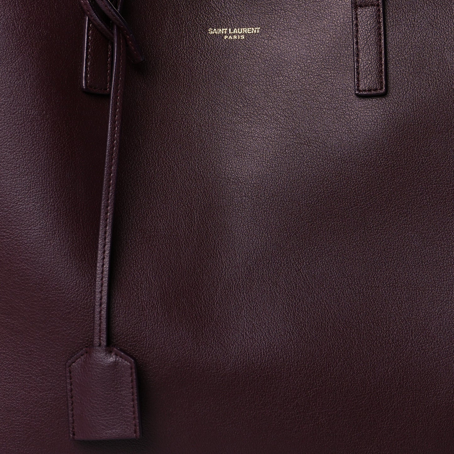 Calfskin Large Shopping Tote Old Bordeaux
