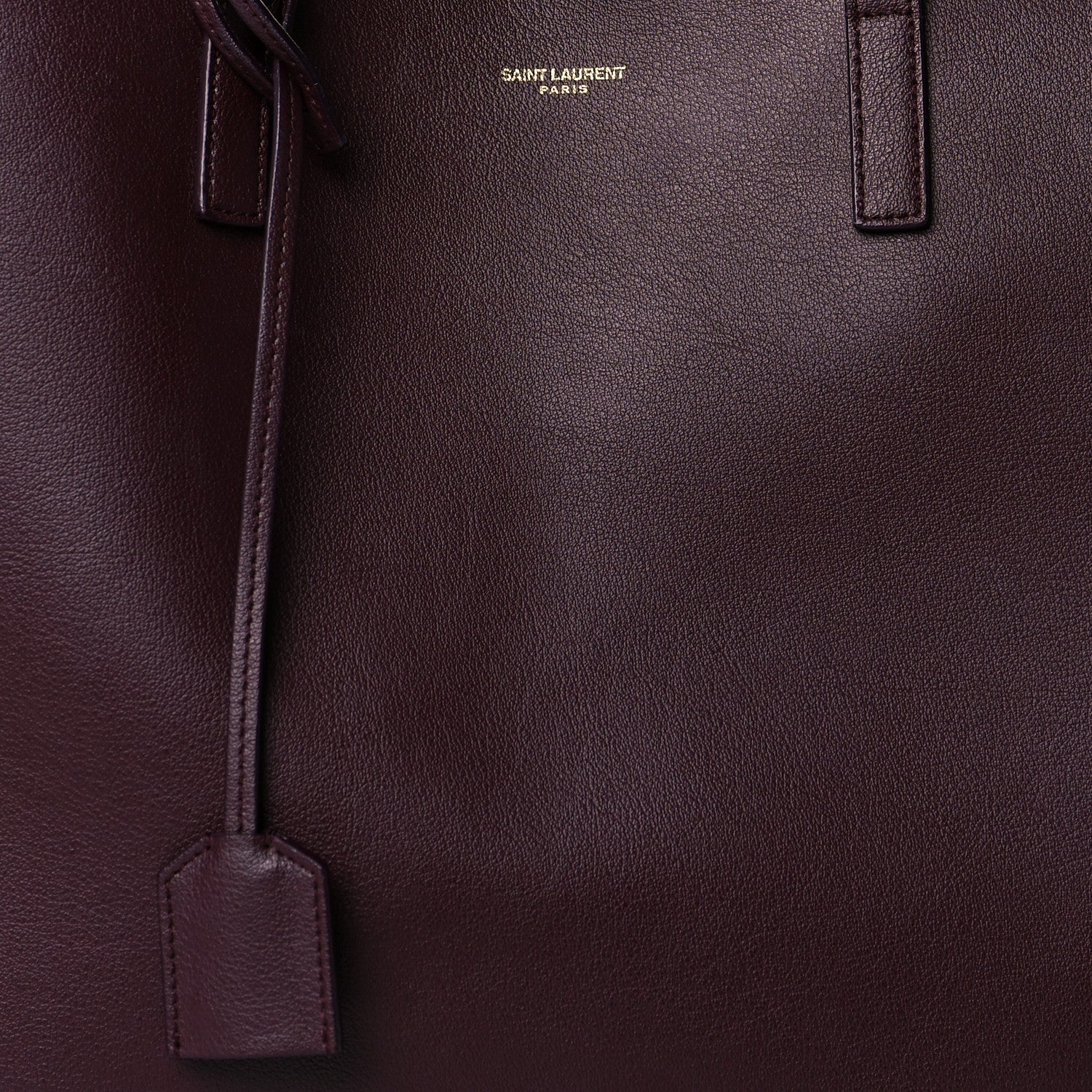 Saint Laurent Calfskin Large Shopping Tote Old Bordeaux 8 of 10