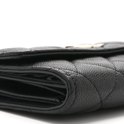 Chanel Caviar Quilted Coco Chanel CC Medium Flap Wallet Black 10 of 11