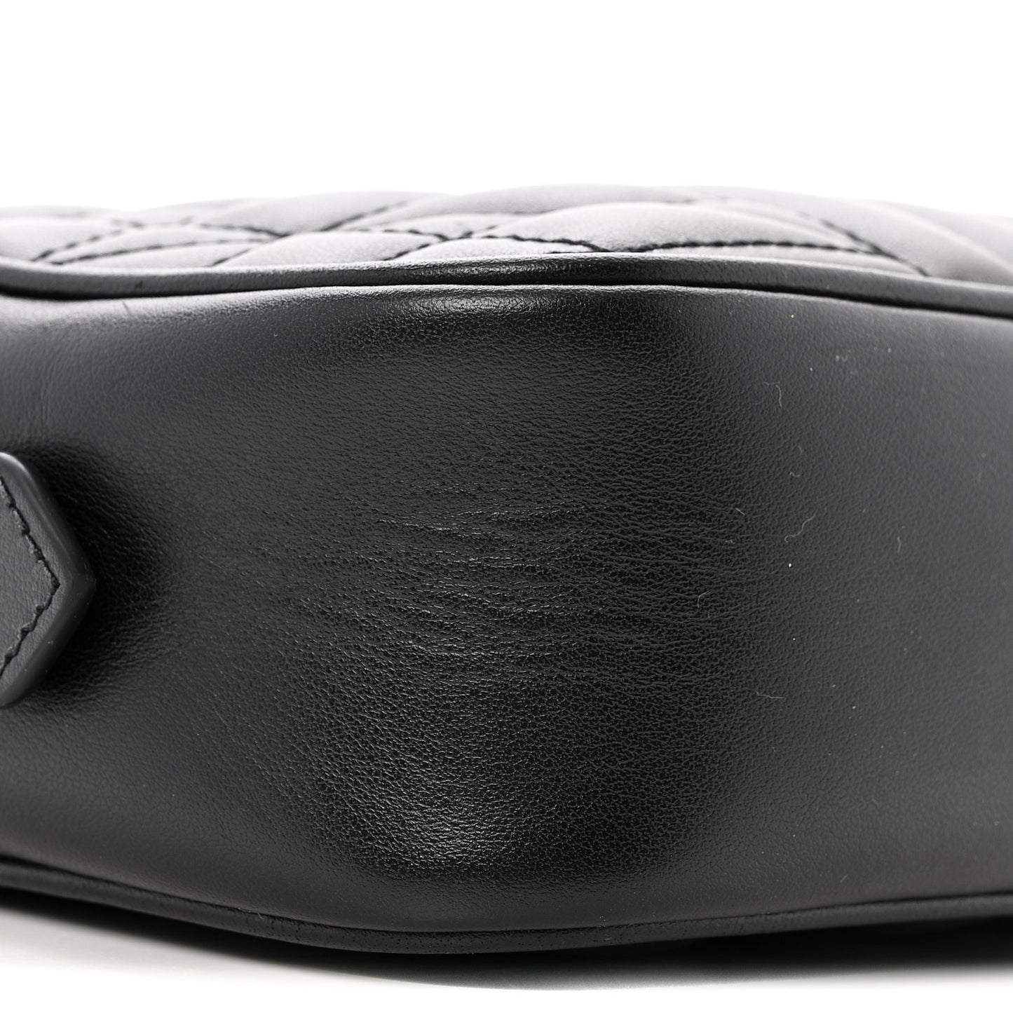 Calfskin Matelasse Aria GG Marmont Chain Shoulder Bag Black