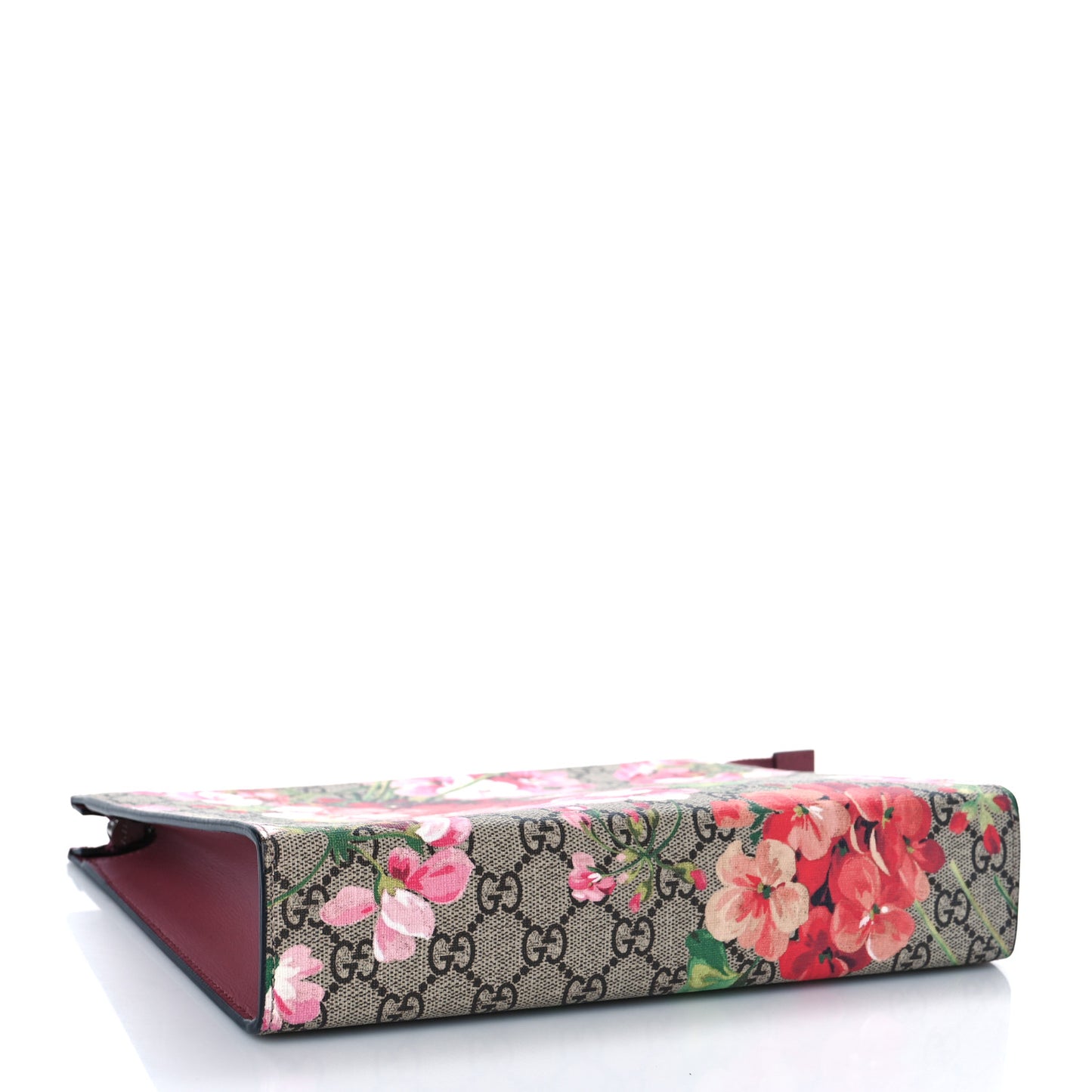 GG Supreme Monogram Blooms Large Cosmetic Case Beige Multicolor Dry Rose