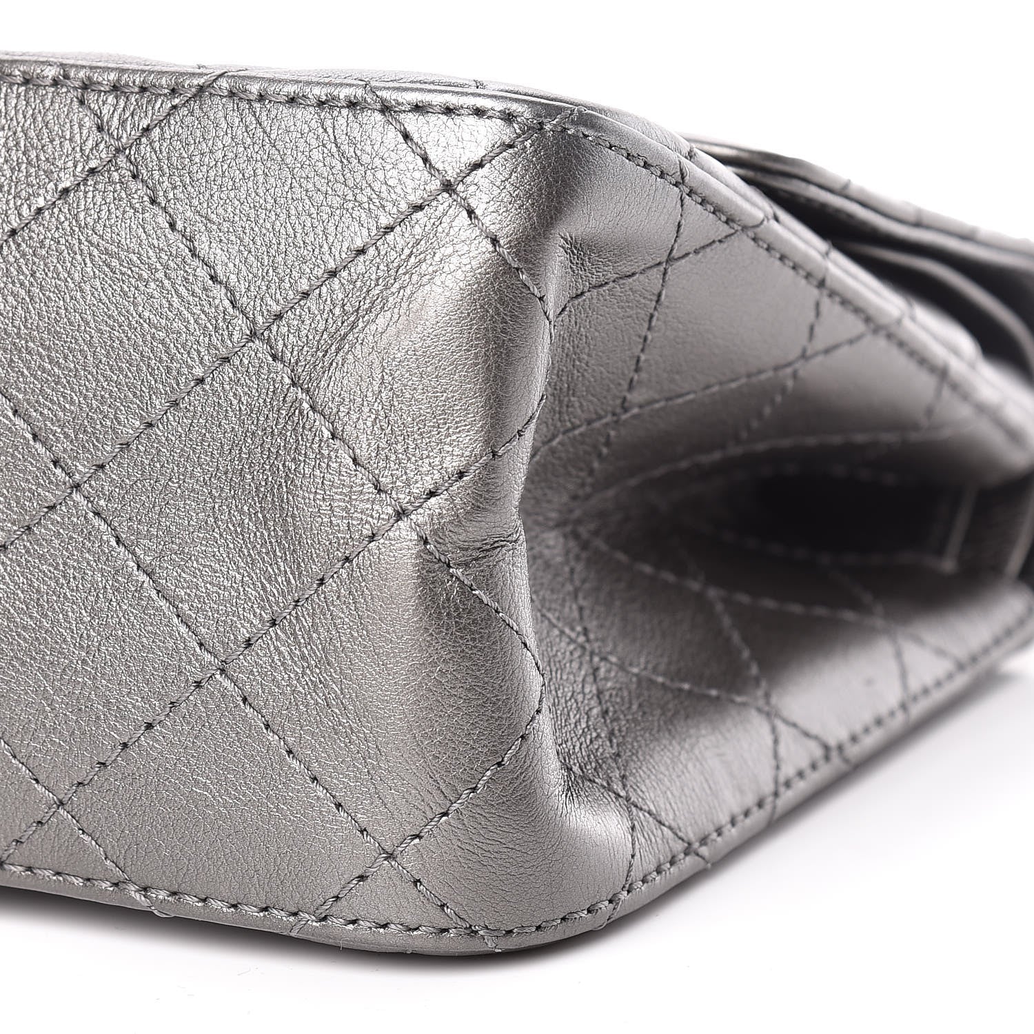 Chanel Metallic Calfskin Quilted 2.55 Reissue 226 Flap Charcoal 6 of 14