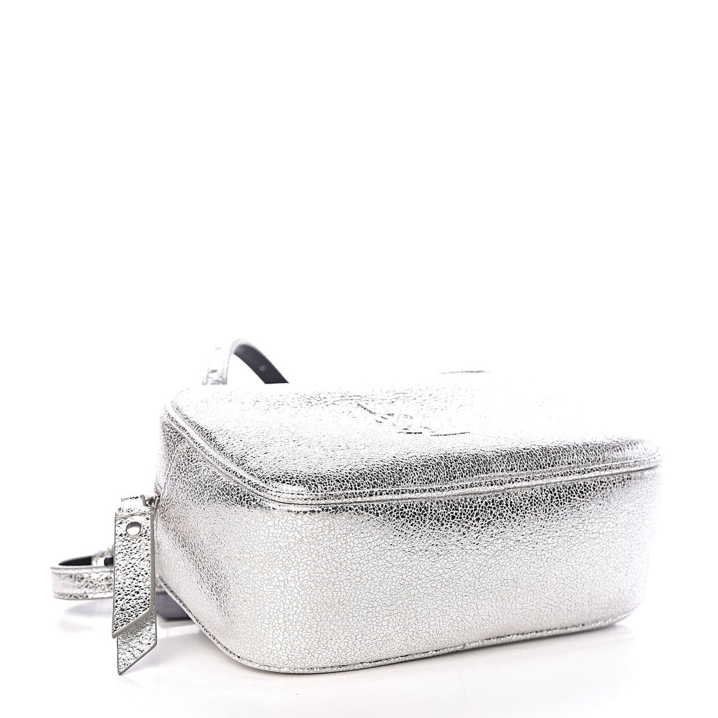 Metallic Lambskin Monogram Lou Belt Bag Argento