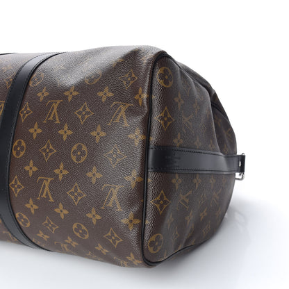 Louis Vuitton Monogram Macassar Keepall Bandouliere 45 10 of 11
