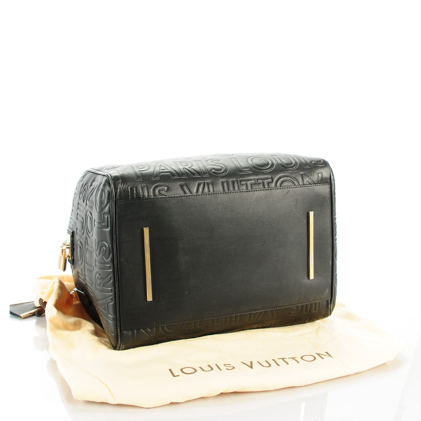 Calfskin Embossed Speedy Cube 30 Black