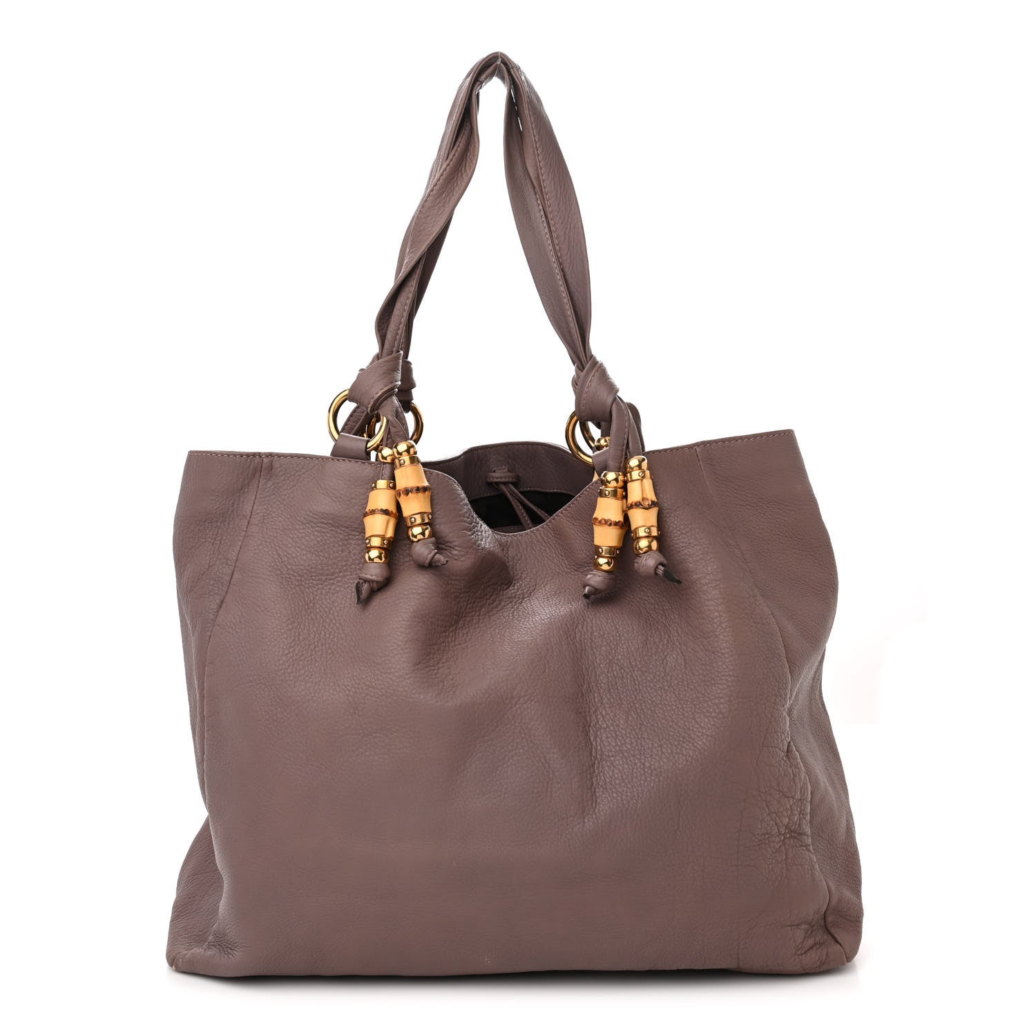 Gucci Pebbled Calfskin Large Jungle Tote Purple 1 of 13