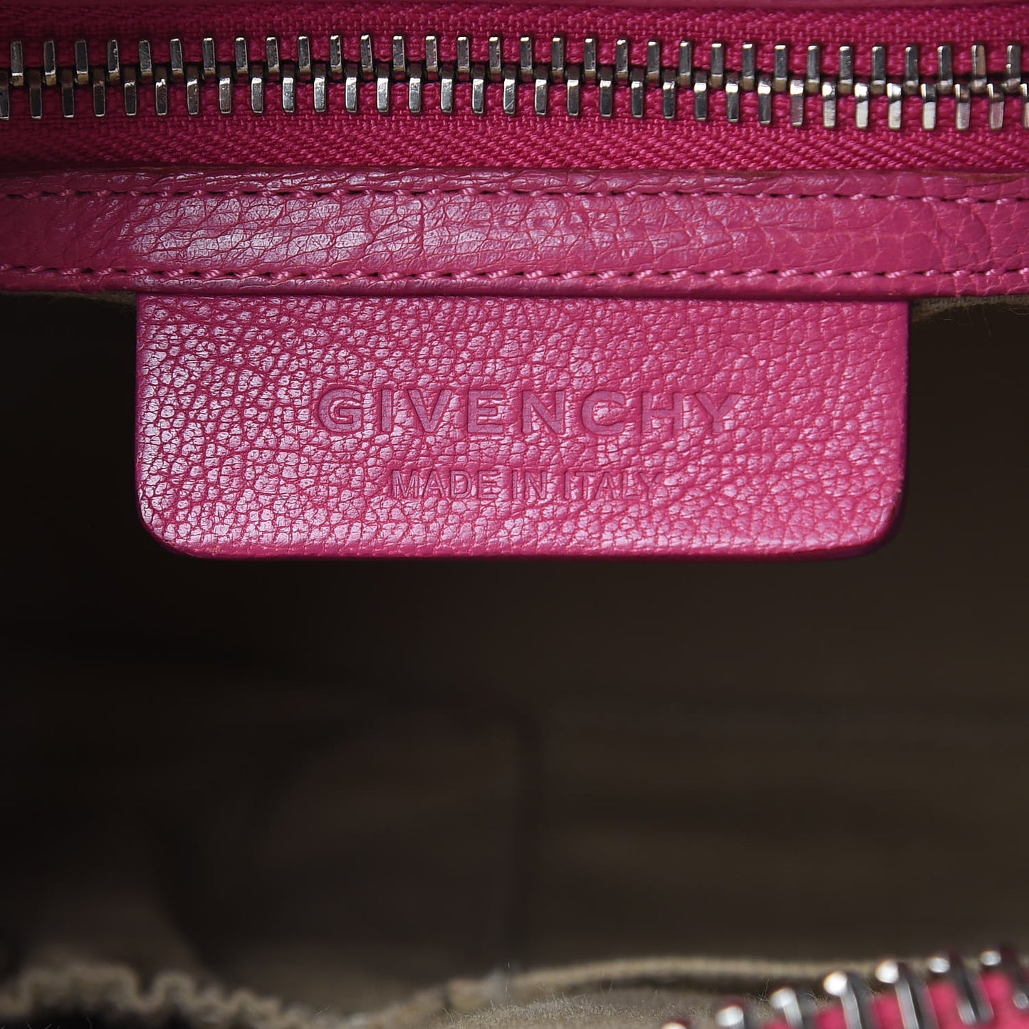 Sugar Goatskin Mini Antigona Magenta