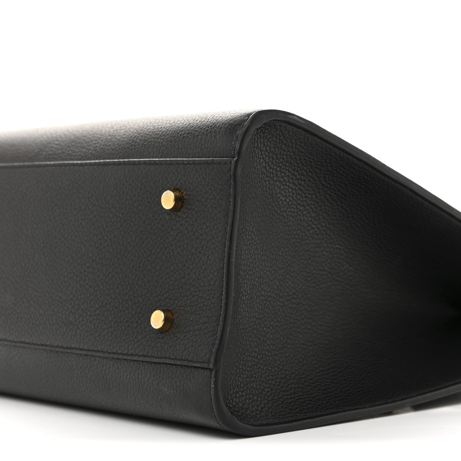 Versace Grained Calfskin Large Virtus Top Handle Shoulder Bag Black 9 of 15