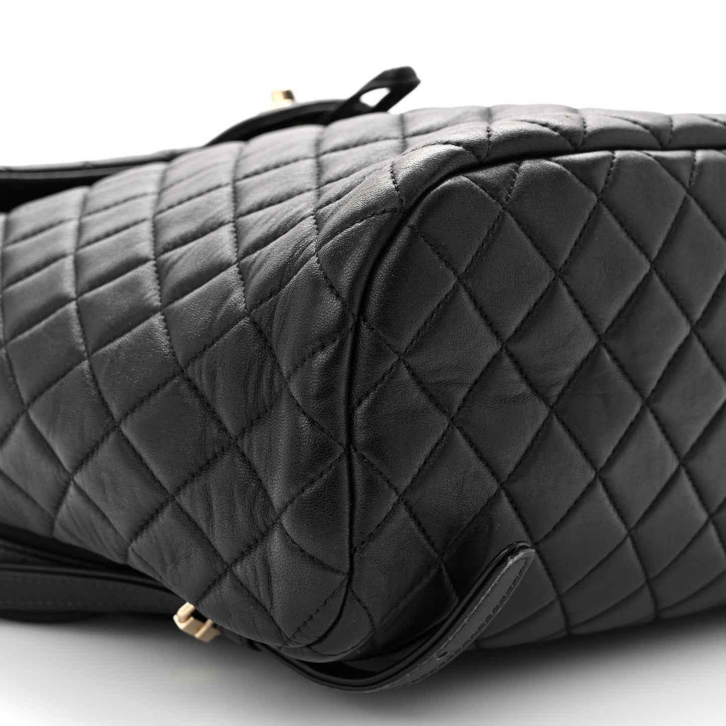 Lambskin Quilted Large Urban Spirit Backpack Black