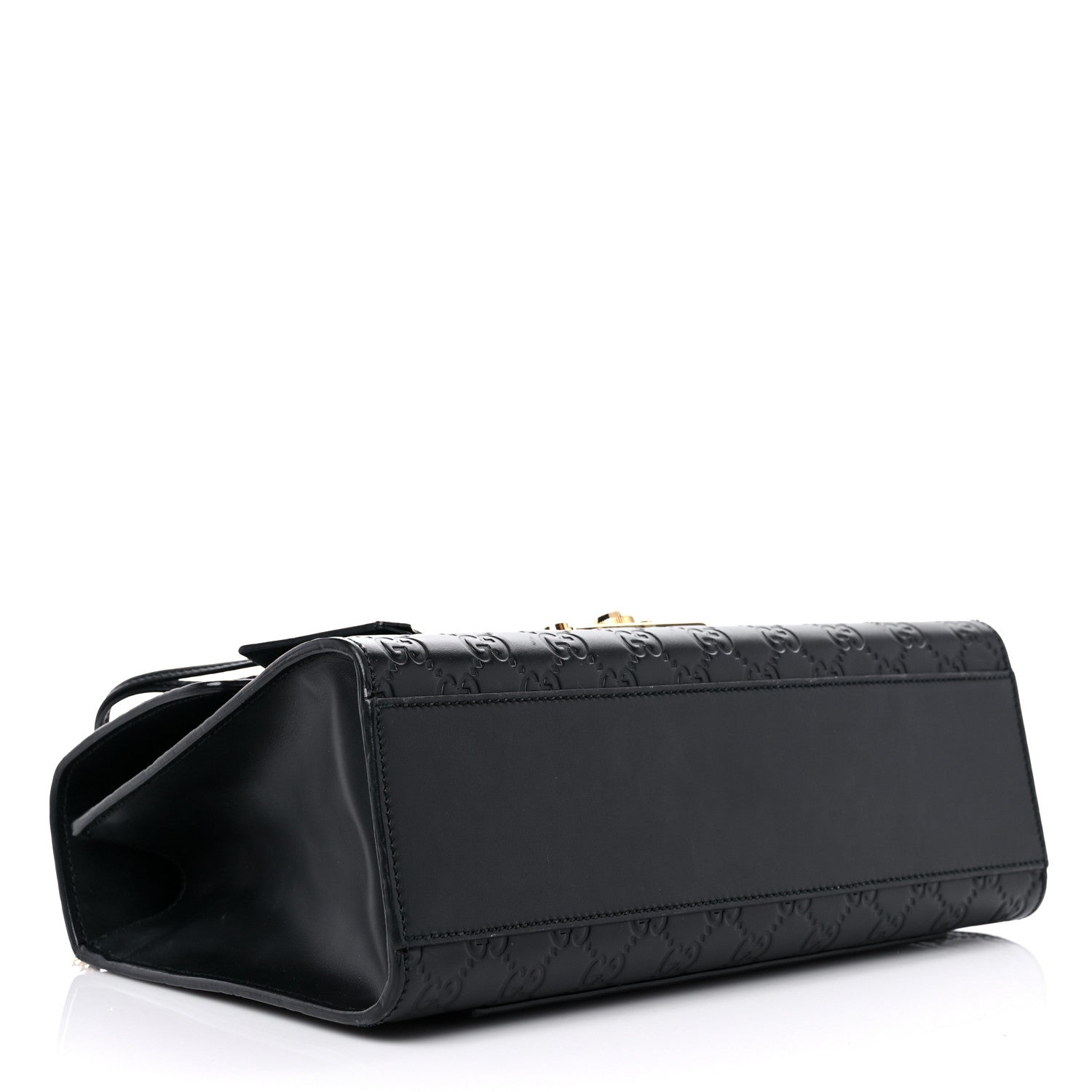 Gucci Guccissima Medium Padlock Shoulder Bag Black 4 of 19