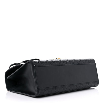 Gucci Guccissima Medium Padlock Shoulder Bag Black 4 of 19