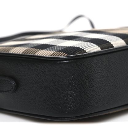 Burberry Giant Check Calfskin Small Camera Bag Black 10 of 11