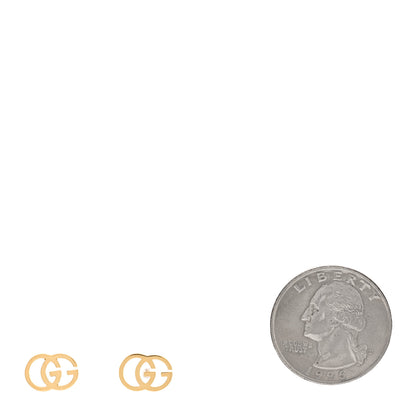 Gucci 18K Yellow Gold GG Tissue Stud Earrings 2 of 4